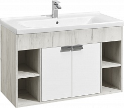Акватон Мебель для ванной Флай 100 дуб крафт/белый – фотография-3
